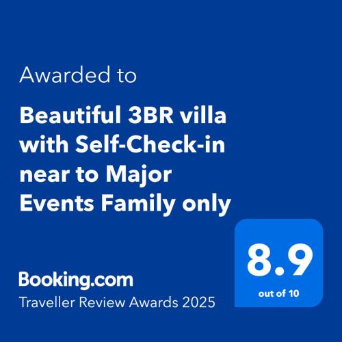 King Abdul Aziz Road Villa | Beautiful 3BR villa with Self-Check-in near to Major Events Family only