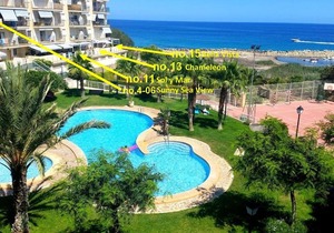 Costa Blanca, 1st line to the sea in El Campello. With private sun terrace, Beautiful resort