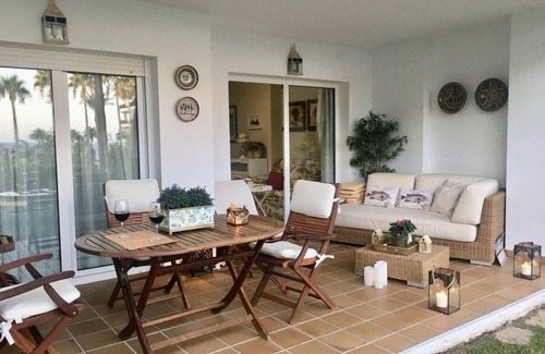 Sitio de Calahonda Apartment | 1st line beach - Private Garden + Large Terrace. Well-appointed. Comfortable