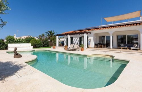Binibequer Vell House | Villa Maravilla, Deluxe villa with heated pool, roof terrace with sea view