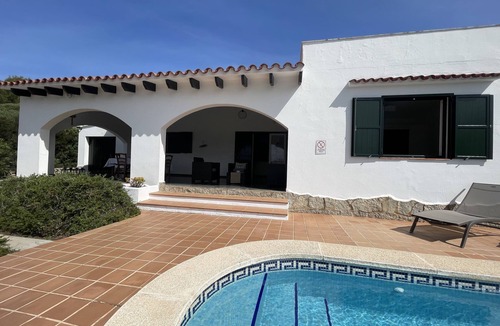 Binisafua Ski Chalet | 450m. from Es Caló Blanc! Menorquin Villa with Pool and Garden; Cap den Font.