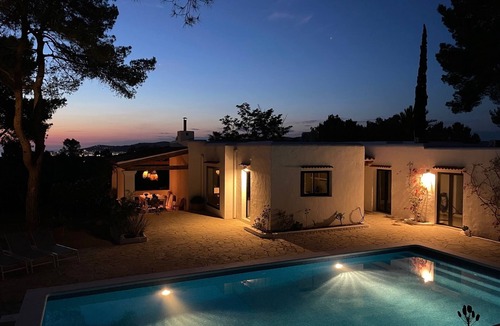 Cala Comte Villa | Atico, private pool and sea view in front of sunsets