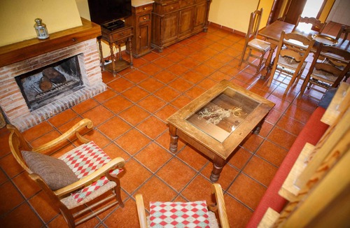Horcajuelo de la Sierra Ski Chalet | Cottage with wooden ceilings and beams Dormer bedroom and French Fireplace in the Salon