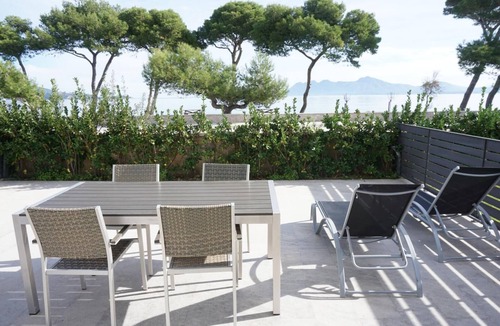 Puerto de Pollensa Apartment | Ground Floor With Stunning Sea Views And Private Terrace, Shared Pool