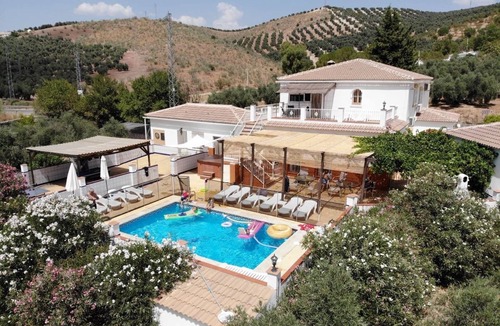 Iznajar Villa | Huge Accessible Group Villa ,No Chlorine Pool, Hot Tub Games area,Cinema Room