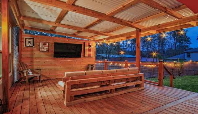 Mini-goats, Covered Deck at Conroe Casita in Montgomery