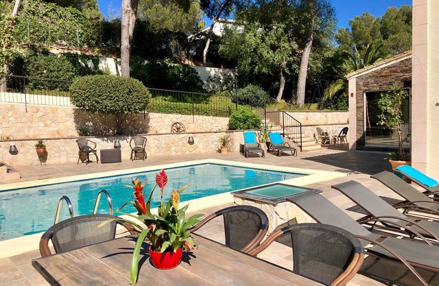 Villa with sea view and pool in Costa D'en Blanes, Majorca