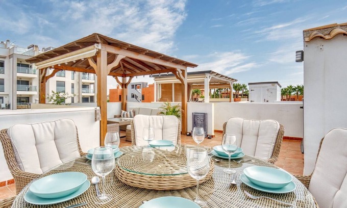 Orihuela Costa Apartment | Golfside Hideaway with Rooftop Views & Sunlight