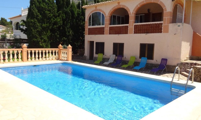 Denia House | Large holiday house with private pool, 6 people, free WiFi, sea view, quiet